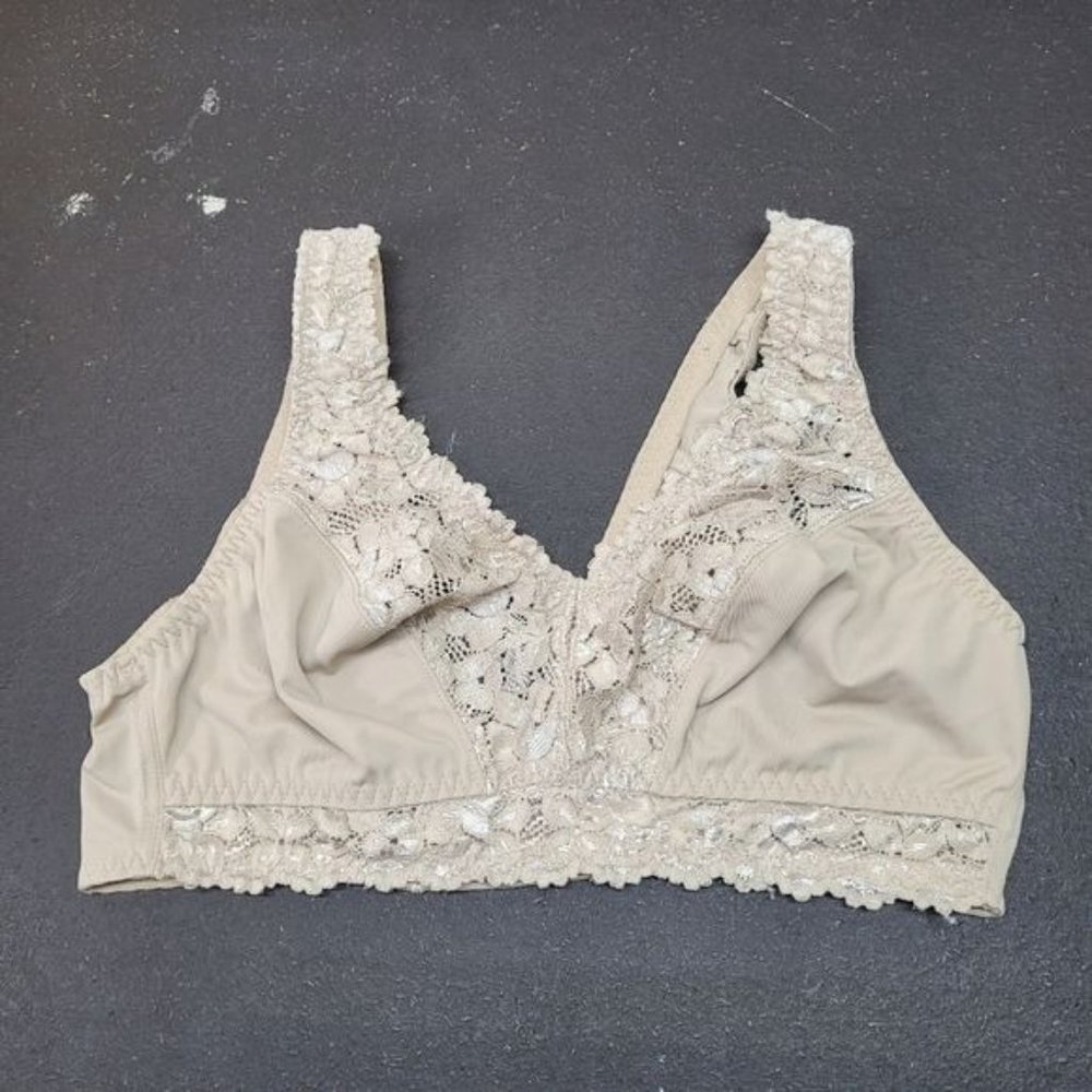 * Breezes medium leasure sports bra sleep bra tan comfort fit - Picture 3 of 6